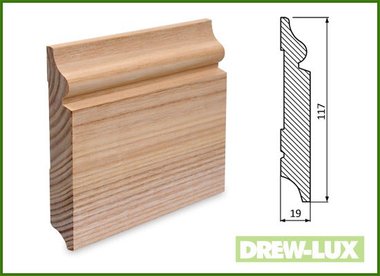 Ash skirting board 11.7 x 1.9 natural